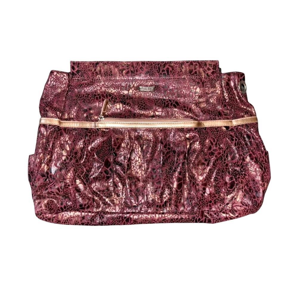 Miche Bag Phoebe Shell January 2011 Faux Leather Metallic Red Reptile Print